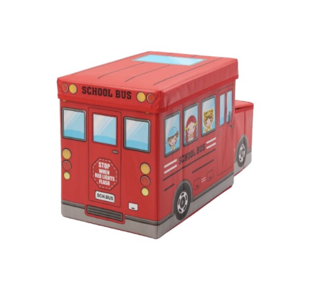 Patuturi si mobilier pentru camera copilului - Cutie depozitare jucarii pliabila, camion rosu, 55 x 26,5 x 32 cm