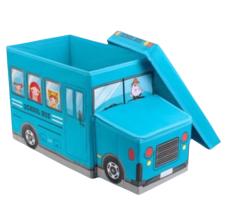 Patuturi si mobilier pentru camera copilului - Cutie depozitare jucarii pliabila, camion albastru, 55 x 26,5 x 32 cm
