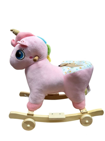 Unicornul Roz Din Plus Balansoar Si Cu Roti [6]
