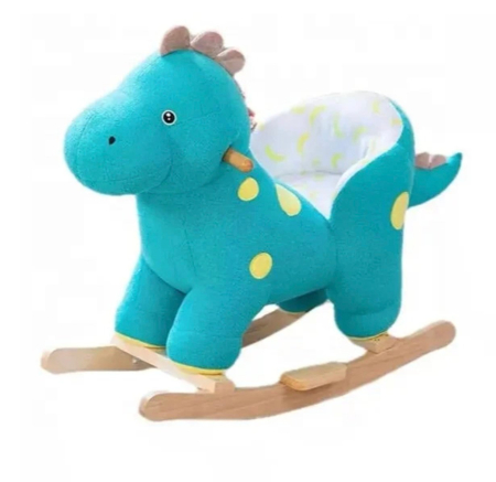 Dinozaurul Verde inchis din plus, Balansoar si cu Roti [2]