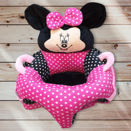 Fotoliu bebe cu spatar - Minnie Mouse 3D, roz, din plus [1]