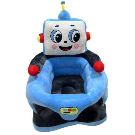 Fotoliu bebe cu spatar si suport de picioare - Robotelul albastru, din plus [2]