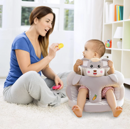 Fotoliu bebe cu spatar si suport de picioare - Soricelul gri [2]