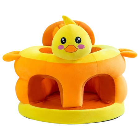 Fotolii din plus pentru copii - Fotoliu bebe cu spatar si suport de picioare - Ratusca Galbena Happy Day