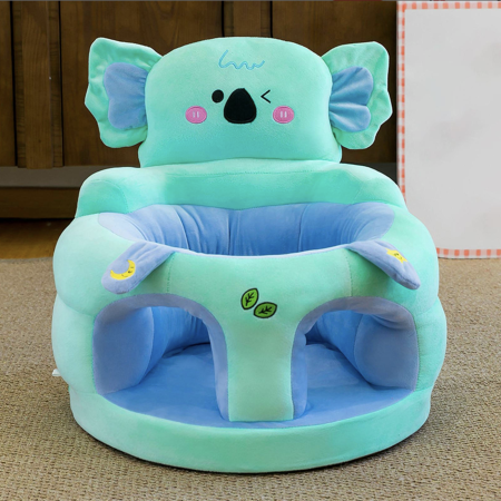 Fotolii bebelusi - Fotoliu bebe din plus, cu sezut de burete - Elefantul bleu