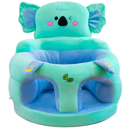 Fotolii bebelusi - Fotoliu bebe din plus, cu sezut de burete - Elefantul bleu