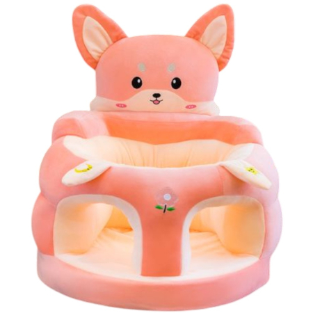 Fotolii bebelusi - Fotoliu bebe din plus, cu sezut de burete - Vulpita corai