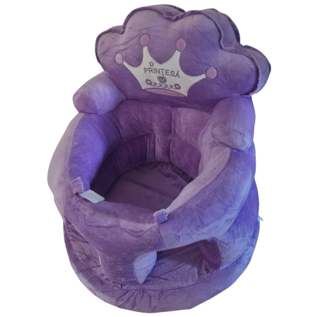 Fotoliu bebe din plus, cu sezut de burete - Printesa Mov [3]