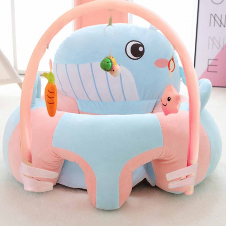 Fotolii bebelusi - Fotoliu bebe cu arcada - Sharky blue, din plus