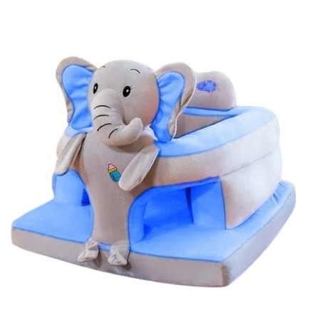 Fotoliu de sustinere bebe, din plus, cu placa de burete - Elefant bleu [3]