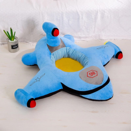 Fotolii din plus pentru copii - Fotoliu din plus pentru sustinere bebelusi - Avionul bleu