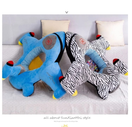 Fotoliu din plus pentru sustinere bebelusi - Avionul bleu [4]