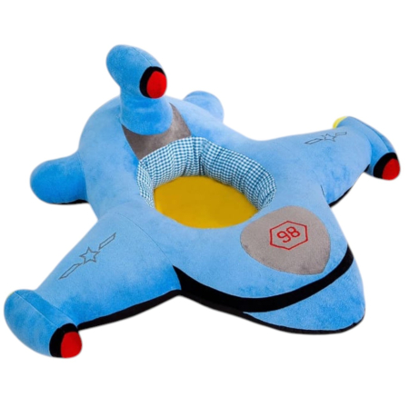 Fotolii din plus pentru copii - Fotoliu din plus pentru sustinere bebelusi - Avionul bleu