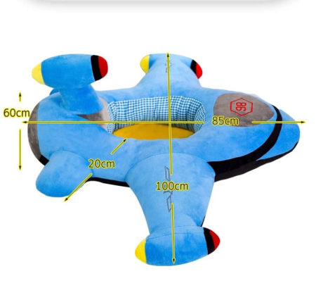 Fotoliu din plus pentru sustinere bebelusi - Avionul bleu [3]