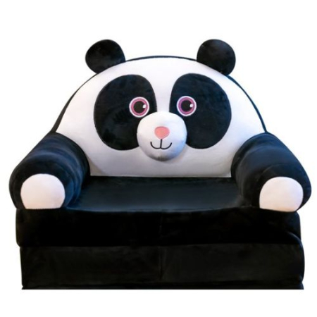 Fotoliu Extensibil din plus si 2 placi burete Ursuletul Panda Negru cu Alb [2]