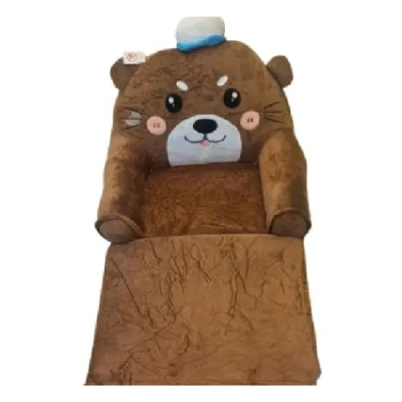 Fotolii din plus pentru copii - Fotoliu Extensibil din plus si 2 placi burete Ursuletul Maro inchis