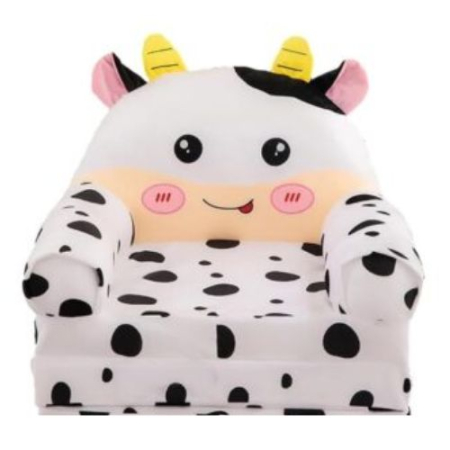 Fotolii din plus pentru copii - Fotoliu Extensibil din plus si 2 placi burete Vacuta Alb cu Negru