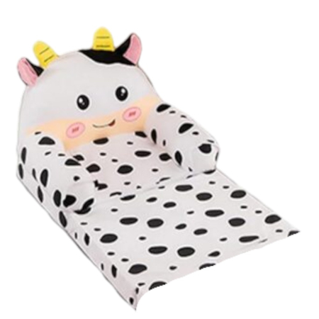 Fotolii din plus pentru copii - Fotoliu Extensibil din plus si 2 placi burete Vacuta Alb cu Negru