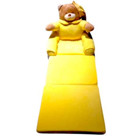 Fotoliu Extensibil din plus si 3 placi burete Ursusletul Somnoros cu fes, galben [2]