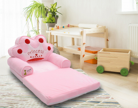 Fotoliu Extensibil din plus si 2 placi burete Tronul Printesei Roz [2]