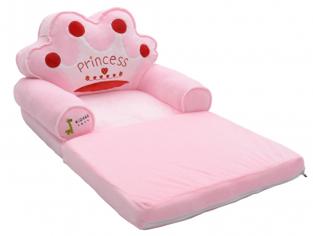 Fotoliu Extensibil din plus si 2 placi burete Tronul Printesei Roz [4]