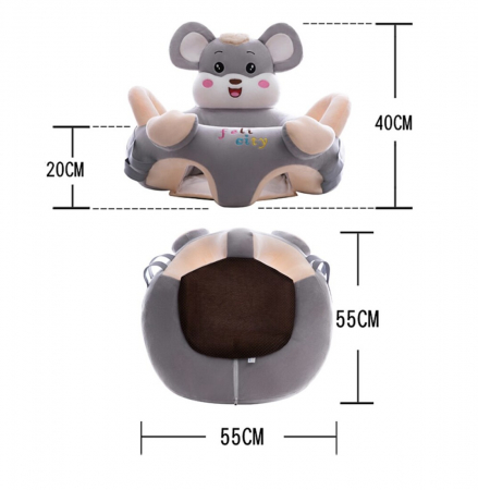 Fotoliu Felicity cu manere laterale - Soricel Gri [6]