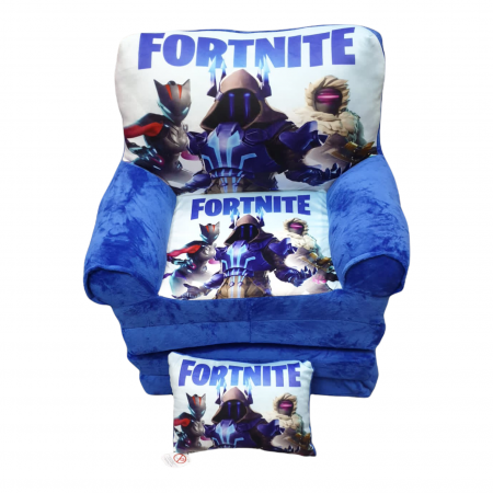 Fotolii extensibile - Fotoliu si perna Fortnite, cu 4 placi, Extensibil la 150 cm