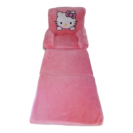 Fotolii extensibile - Fotoliu Hello Kitty, cu 3 placi, Extensibil la 115 cm