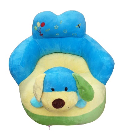Fotolii bebelusi - Fotoliu maxi bebe din plus cu spatar - Catelus, bleu