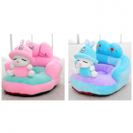 Fotoliu maxi bebe din plus cu spatar - Iepuras, bleu [2]