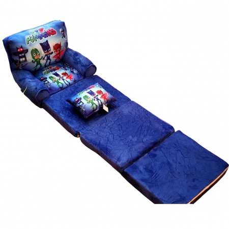 Fotolii extensibile - Fotoliu si perna Eroi in Pijamale, cu 4 placi, Extensibil la 150 cm