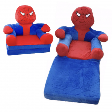 Fotoliu Spiderman 3D, cu 2 placi, Extensibil la 80 cm [0]