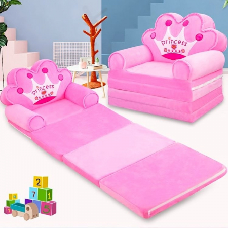 Fotoliu Tronul Printesei Roz, cu 4 placi, Extensibil la 150 cm [4]