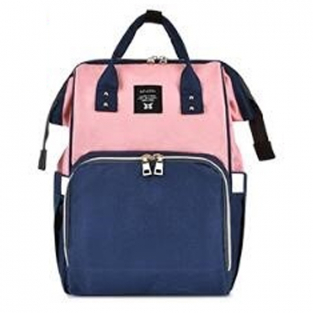 Geanta rucsac Living Share pentru mamicile de bebelusi, bleumarin-roz [3]