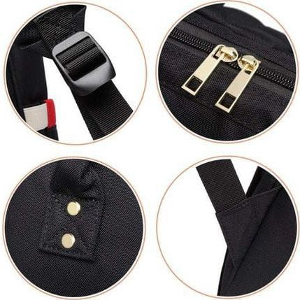 Geanta rucsac Living Share pentru mamicile de bebelusi, rosu cu buline albe [4]