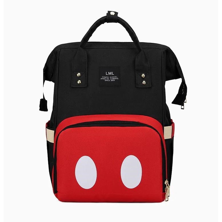 Geanta rucsac Living Share pentru mamicile de bebelusi, negru cu rosu [2]