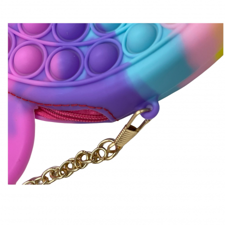 Gentuta cu lant auriu si fermoar Pop It Macaroons, Iepuras [6]