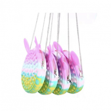 Gentuta cu lant auriu si fermoar Pop It Macaroons, Mickey Mouse [6]