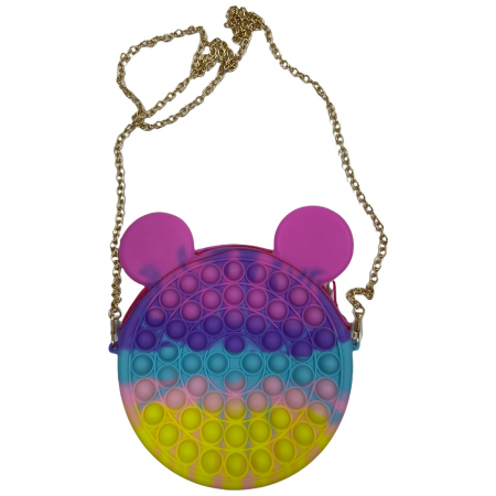 Gentuta cu lant auriu si fermoar Pop It Macaroons, Mickey Mouse [3]