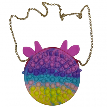 Gentuta cu lant auriu si fermoar Pop It Macaroons, Vacuta [9]