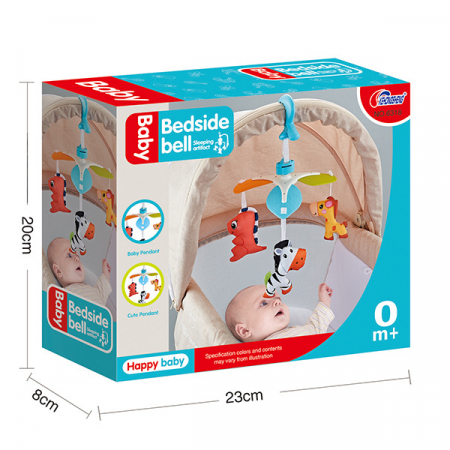 Carusel mobil cu 3 figurine, pentru patut sau carucior, Bedside Bell, albastru [2]