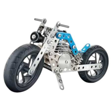 Jocuri si Jucarii - Joc constructii din metal 283 piese - masina de teren decapotabila verde, 8 ani+