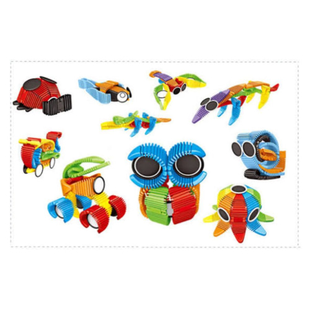 Jocuri si Jucarii - Set de Constructie Magnetic Flexibil Flexible din silicon Blocks, 14 piese