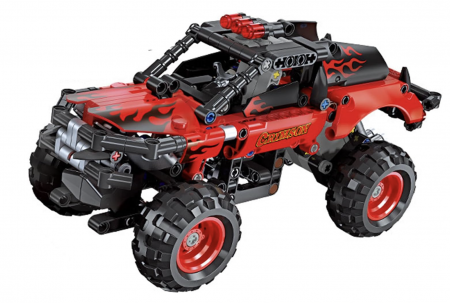Seturi de constructie - Joc de constructie Masina de offroad albastra 58038, 374 piese