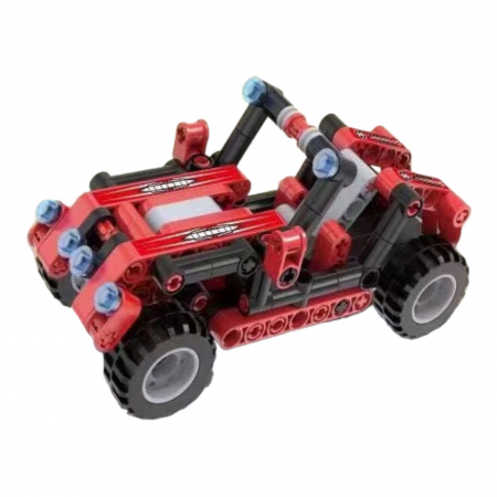 Seturi de constructie - Joc de constructie Masina de teren rosie 2223, 133 piese
