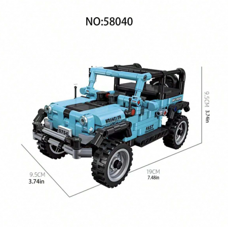 Joc de constructie Masina de offroad albastra 58040, 391 piese [2]