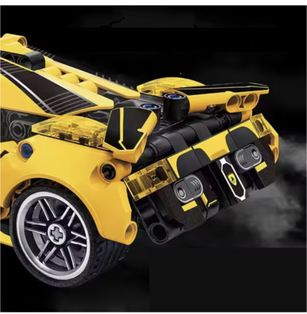 Joc de constructie Masina Galbena, scara 1:18, 422 piese [4]