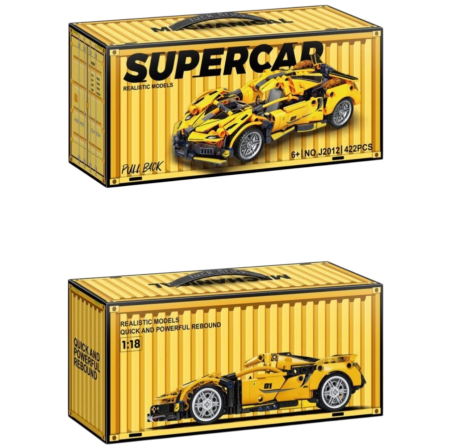 Joc de constructie Masina Galbena, scara 1:18, 422 piese [8]