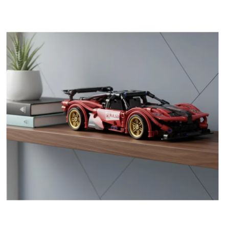 Joc de constructie Masina Rosie, scara 1:18, 482 piese [4]