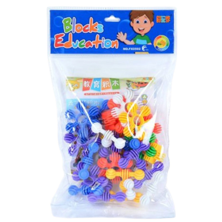 Jocuri si Jucarii - Joc de Indemanare si Constructie cu Imbinare Forme Colorate 25 Piese